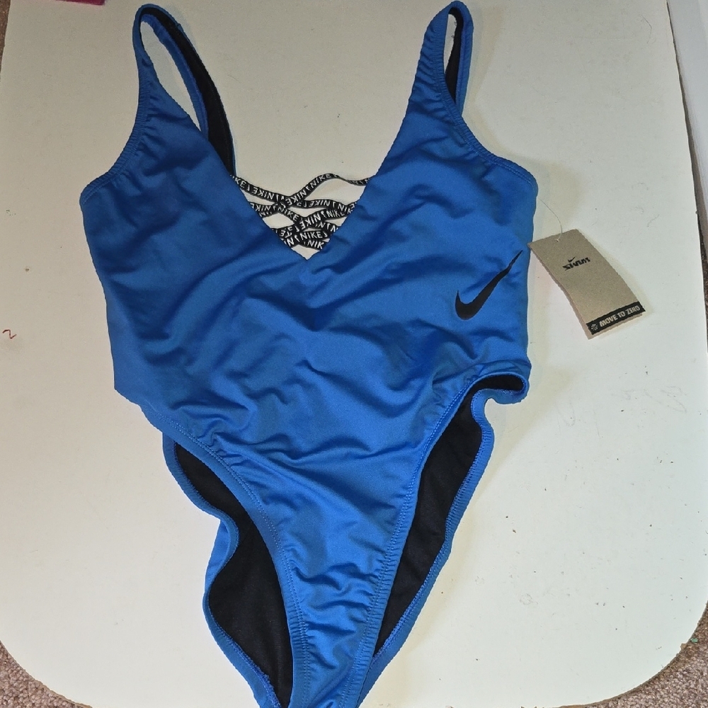 Nike Blue Athletic One-Piece Swimsuit